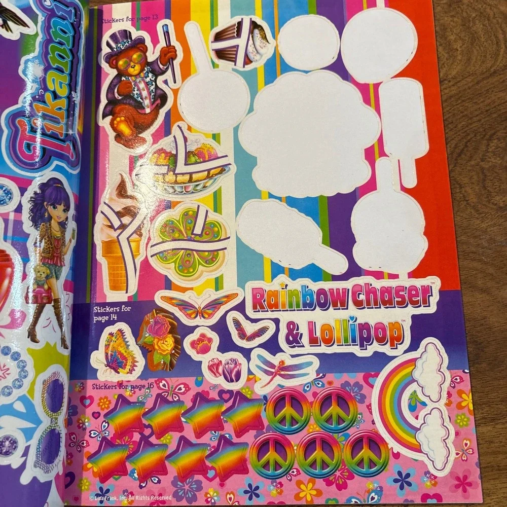 Lisa Frank Giant Sticker Activity Book 500+ Stickers‎ Bendon 2012 *see photos